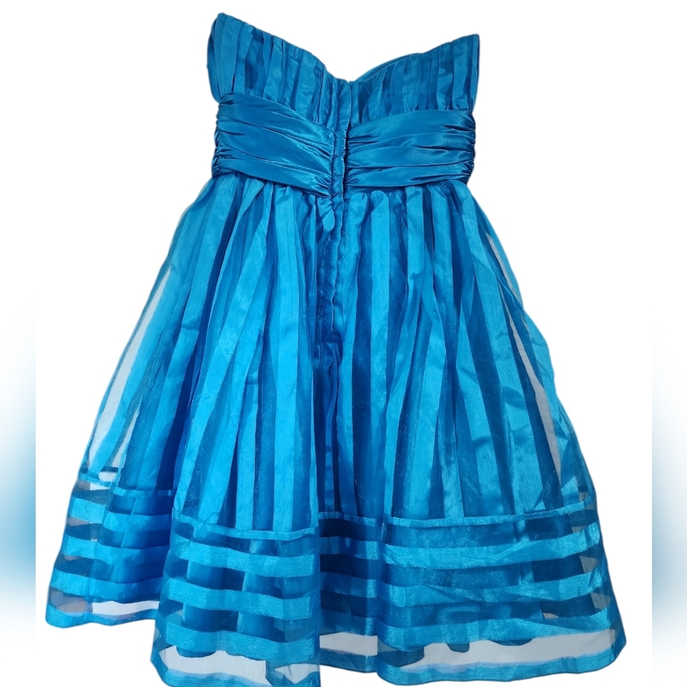 BETSY JOHNSON blue cupcake dress, strapless, mini, size 0, Y2K, vintage - Picture 4 of 7